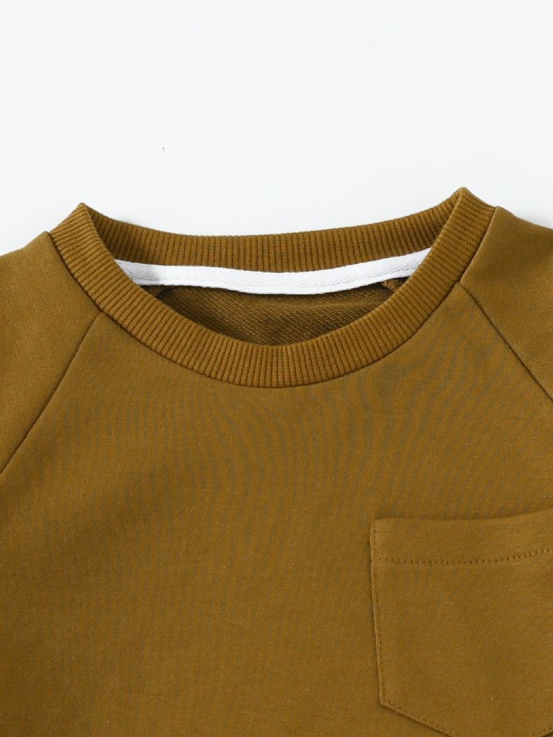 Drenge Pullover Sweatshirt & Matchende Joggerbukser Til Efterår Og Vinter Nyhed