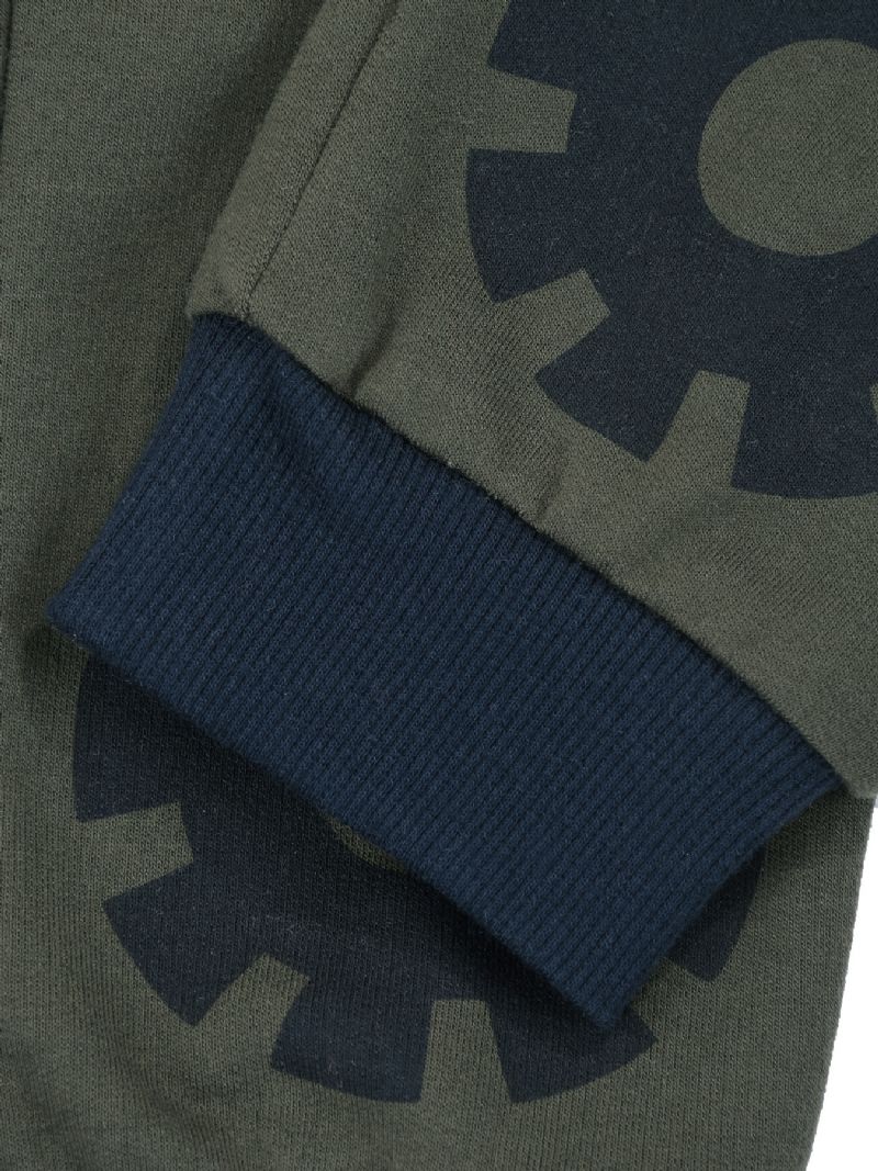 Drenge Robot Print Joggingbukser Med Lomme Termisk Fortykket Casual Sportsbukser Til Vinter