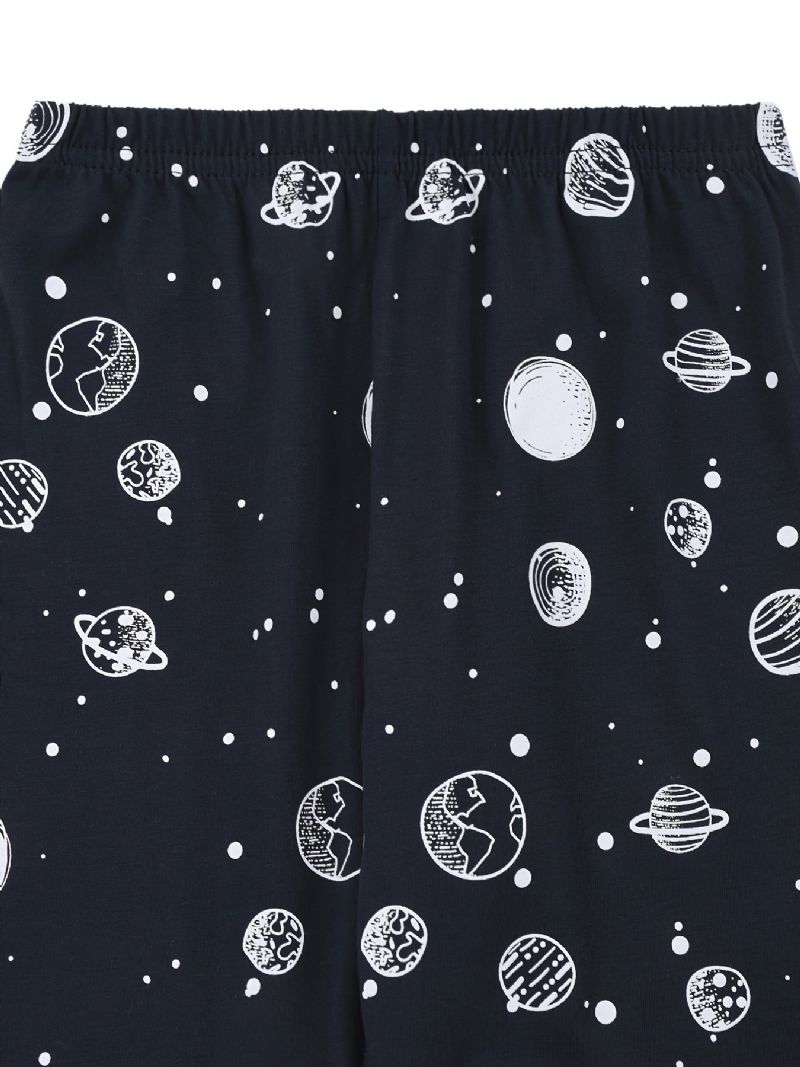 Drenge Space Print Pyjamas Sæt Langærmede Bukser Sæt