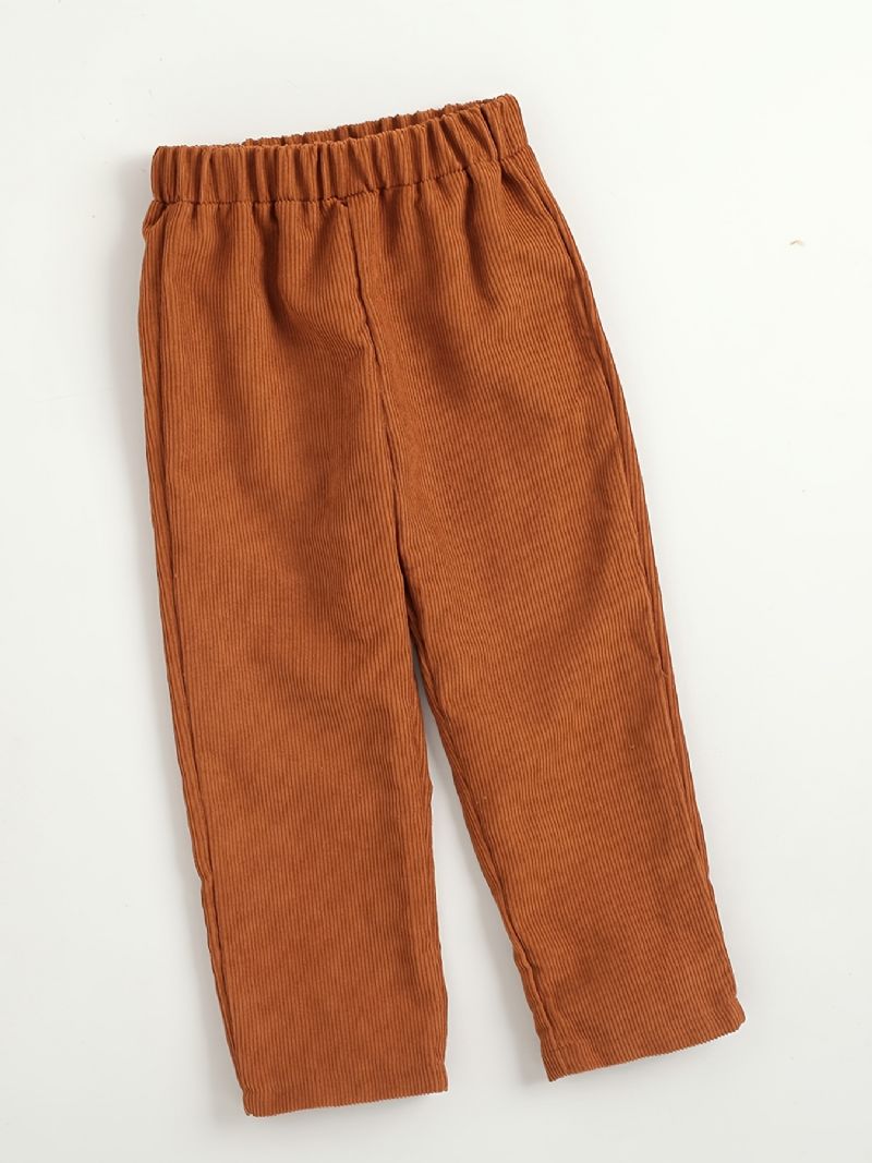Drenge Vintage Sløjfe Fløjlsbuks Plaid Skjorte & Solide Bukser Til Fest