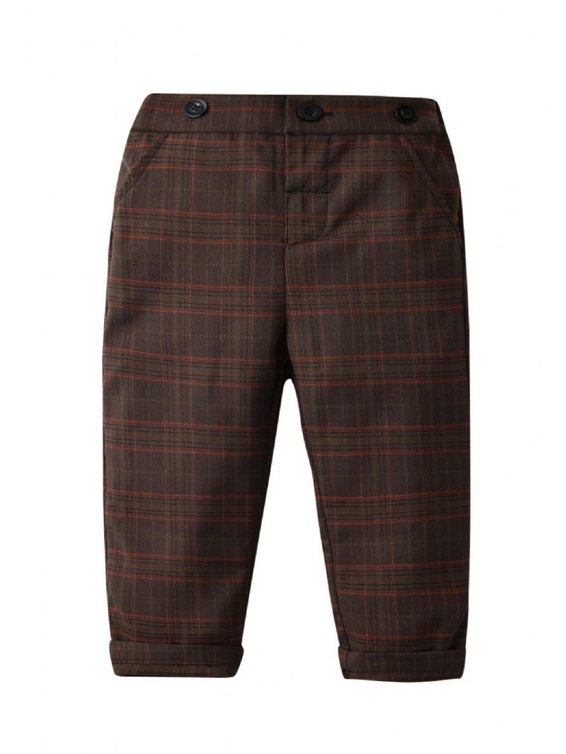 Efterår & Vinter Drenge Casual Gentlemen Gingham Bukser