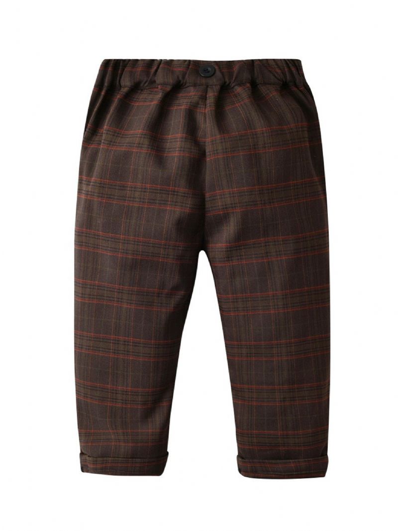 Efterår & Vinter Drenge Casual Gentlemen Gingham Bukser