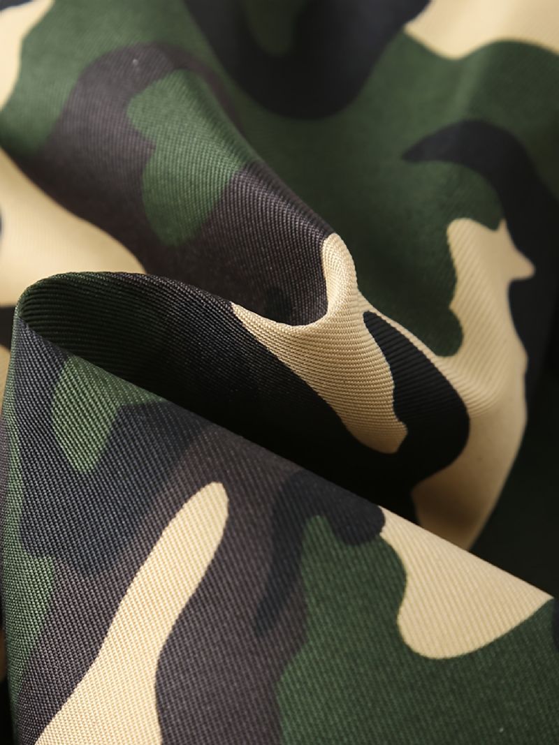Piger Camo Print Tilspidsede Bukser Med Bælte Til Efterår Og Vinter Ny