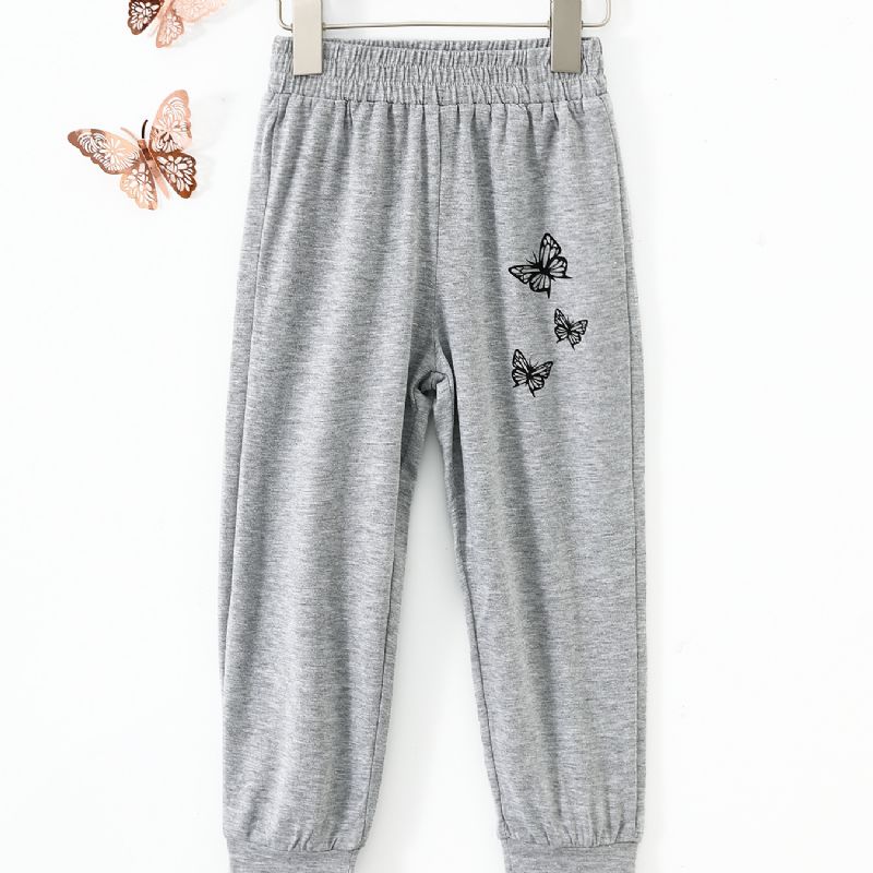 Piger Joggingbukser Butterfly Print Sportsbukser