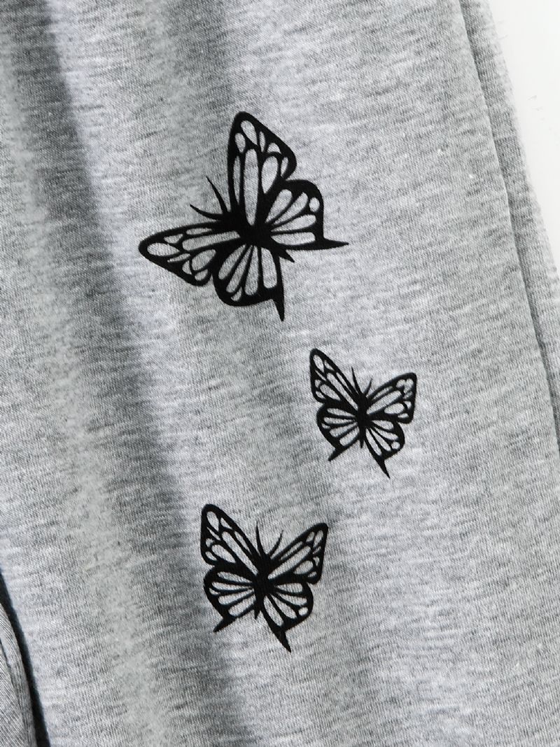 Piger Joggingbukser Butterfly Print Sportsbukser