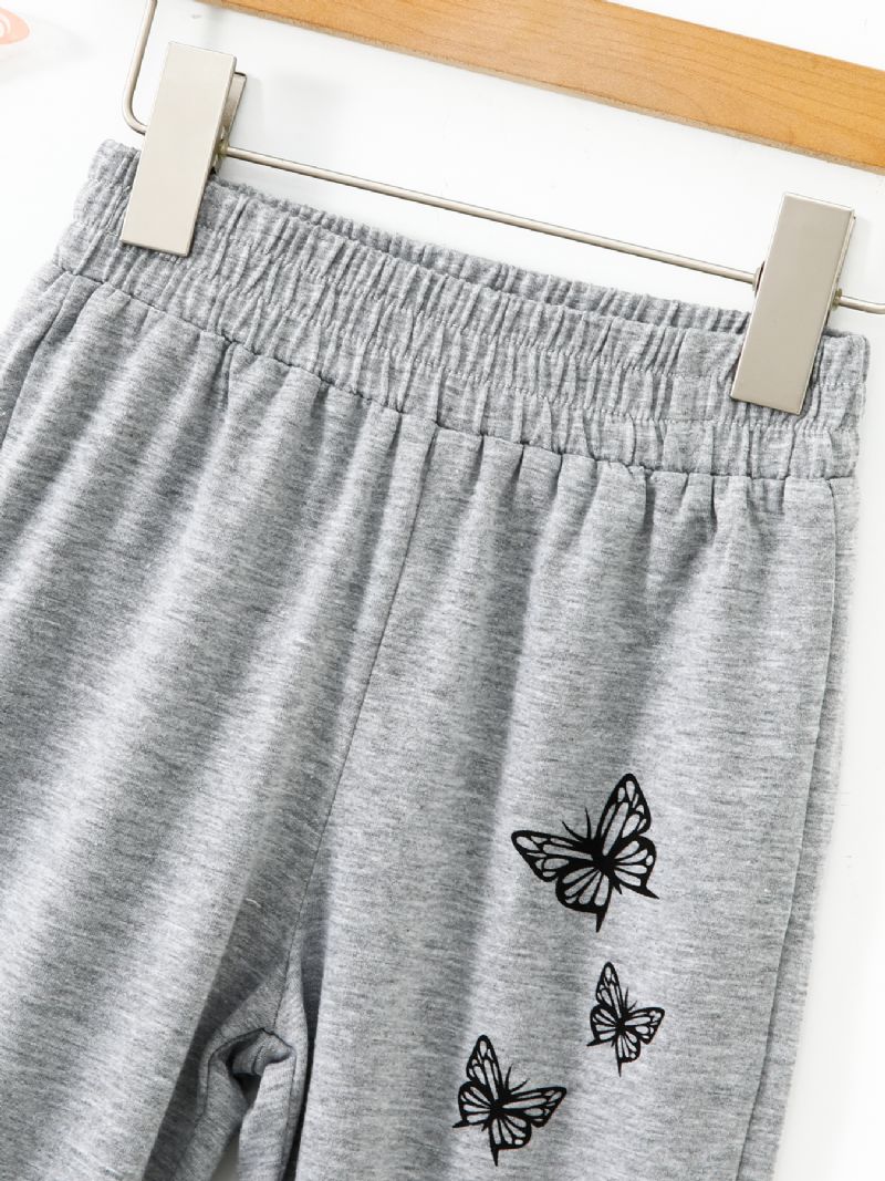 Piger Joggingbukser Butterfly Print Sportsbukser