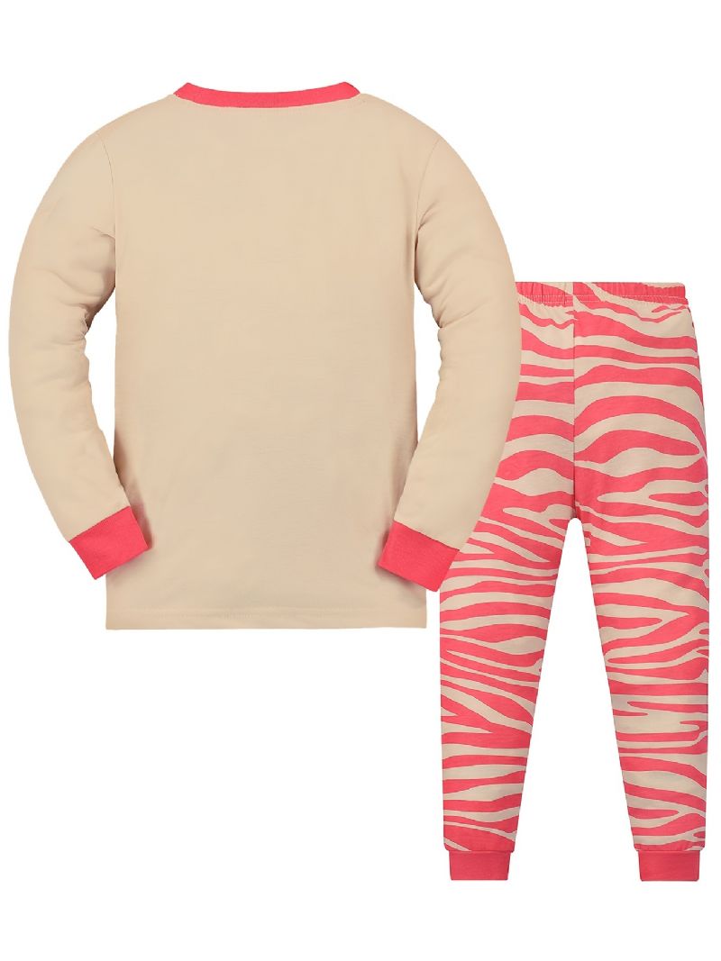 Piger Lounge Wear Homewear Langærmet Top & Matchende Bukser Sæt Børnetøj Outfit