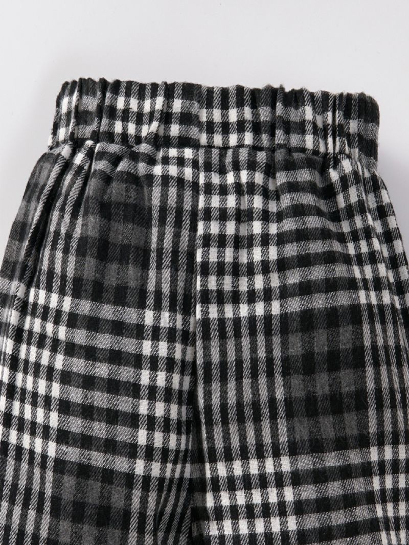Småbørn Drenge Plaid Mønster Casual Bukser