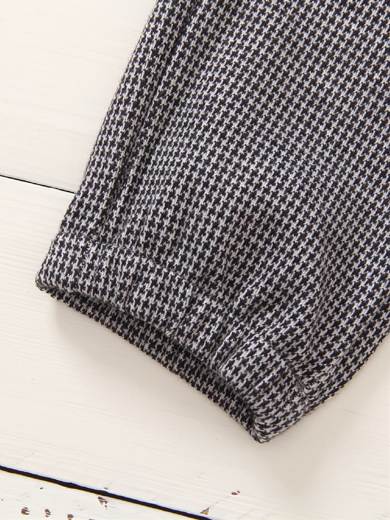 Småbørn Piger Bukser Casual Gingham Solid Elastic Talje