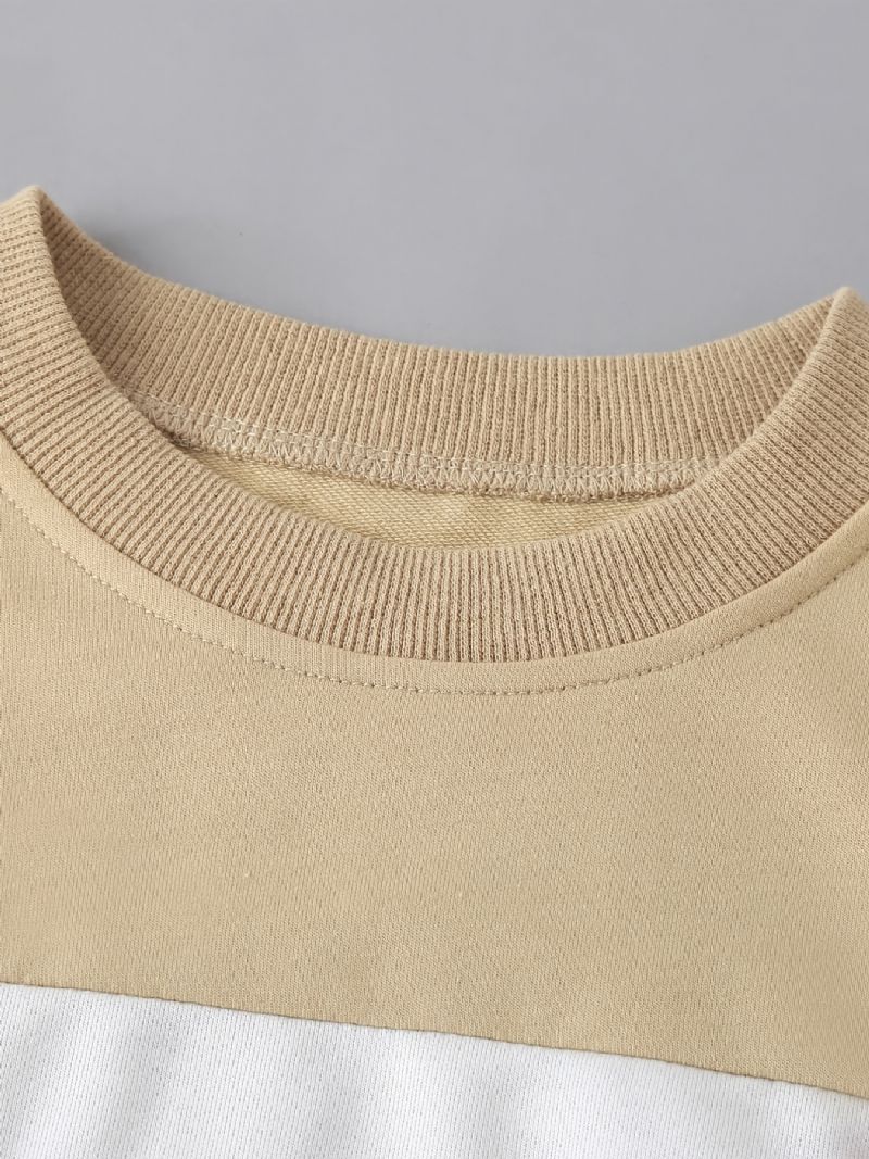 Splejsningstrøje Til Børn Med Rund Hals Og Langærmet Sweatshirt Og Bukser Drenge Piger Børnetøj