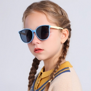 Børne Ultra-lette Runde Fuld Stel Silikone Mode Solbriller