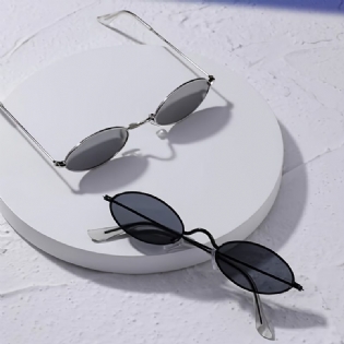 Børne Vintage Ovale Solbriller Små Smalle Runde Metalstel Briller Til Drenge Piger