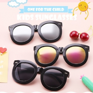 Børnesolbriller Med Rund Stel Uv-beskyttelse Solskærmsbriller Til Piger Drenge