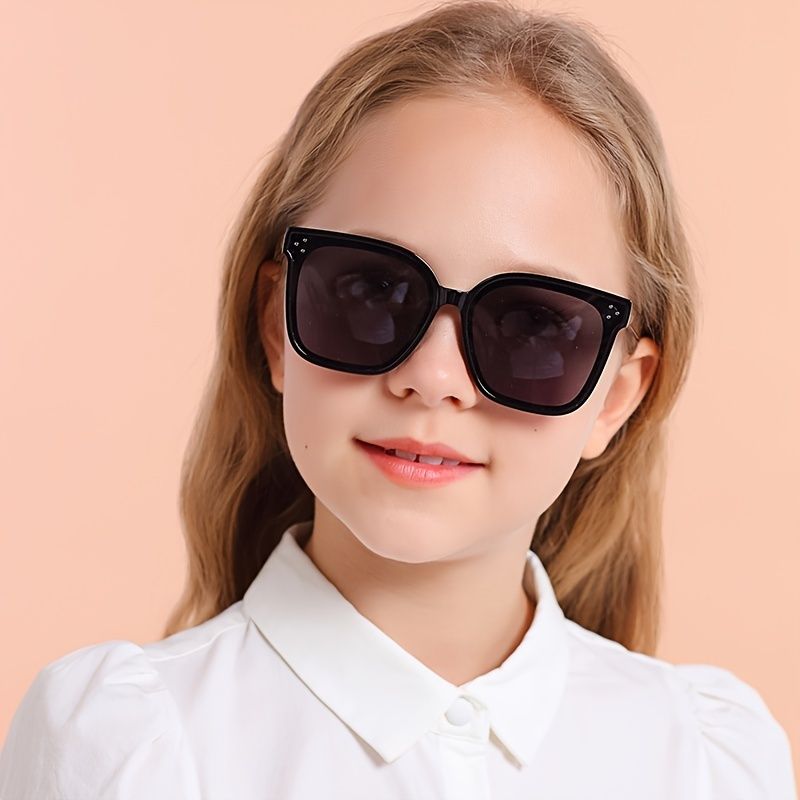 Piger Casual Silikone Polariserede Solbriller Uv-beskyttelse Stort Stel Briller Til Udendørs Rejser