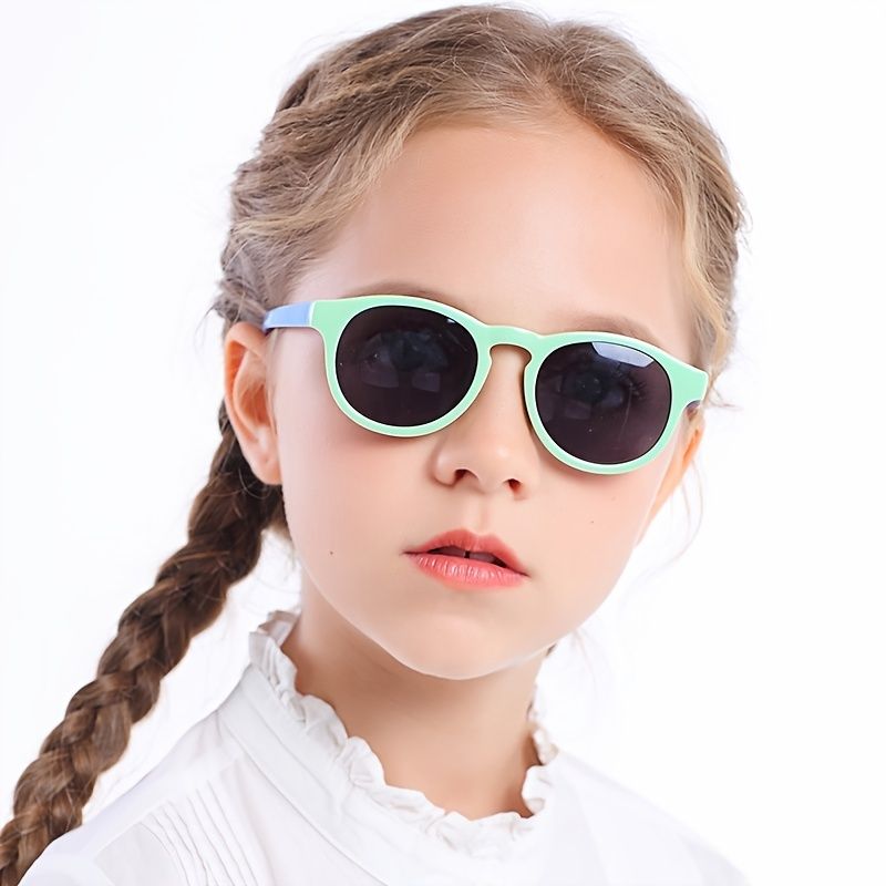 Piger Polariserede Silikone Solbriller Uv-beskyttelse Lille Stel Til Udendørs Vandreture