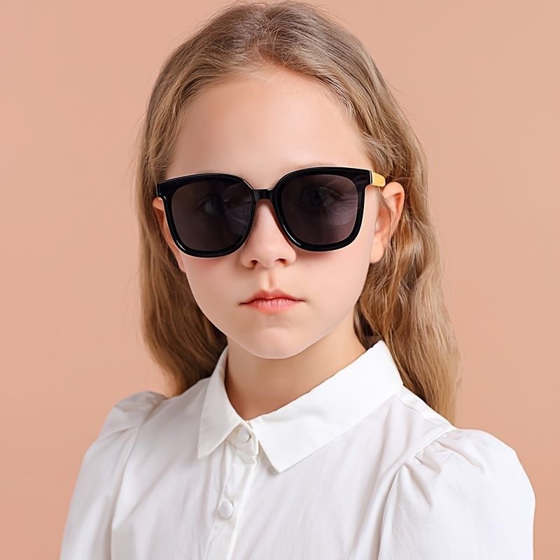 Piger Vintage Polariserede Solbriller Uv-beskyttelse Firkantede Søde Til Udendørs Vandreture