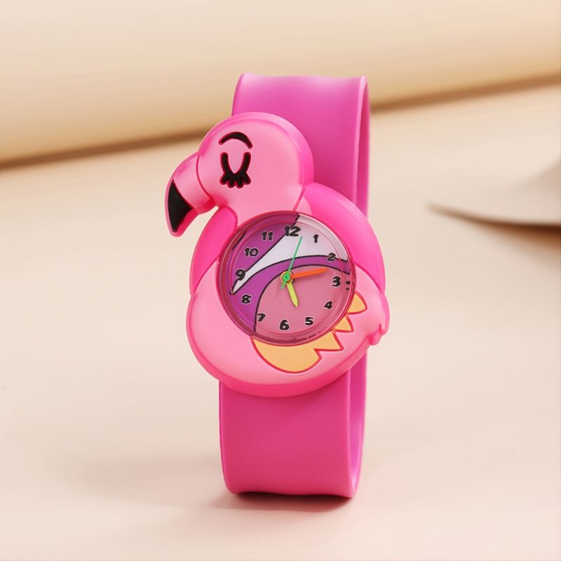 Moderigtigt Chic Cute Pink Flamingo Cartoon Slap Watch Til Børn