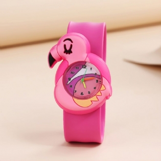 Moderigtigt Chic Cute Pink Flamingo Cartoon Slap Watch Til Børn