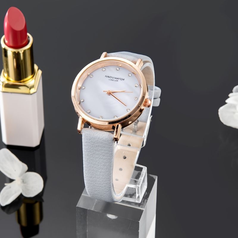 Shell Pigeur Simpelt Pu Bæltepind Spænde Student Quartz Watch Fancy Dameure Smykker Sofistikeret Stilfuldt Dameur