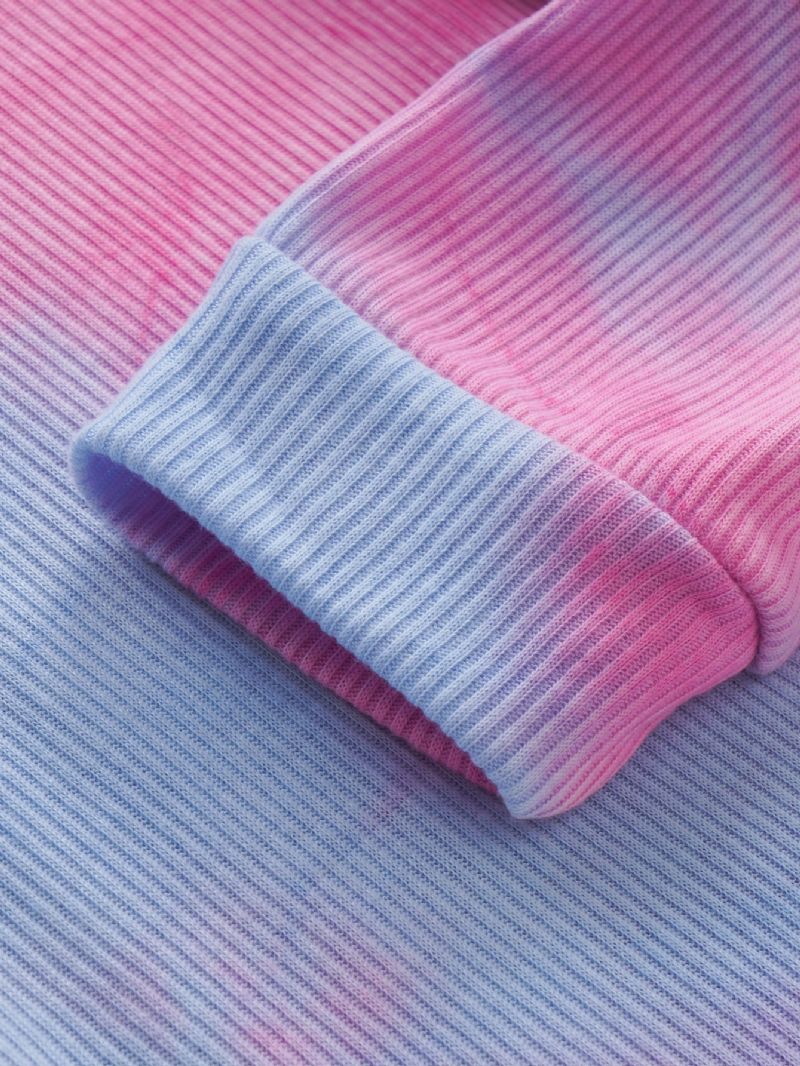 2 Stk Piger Casual Wear Tie Dye Print Langærmede Bukser Sæt