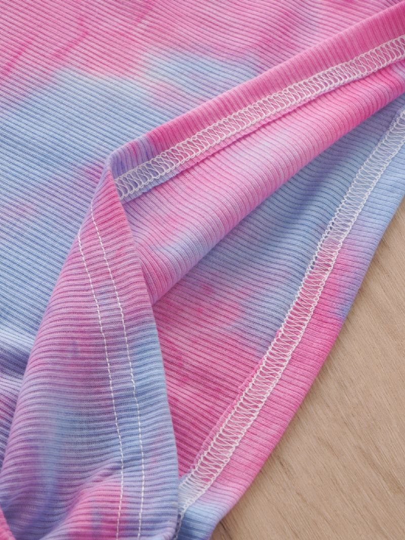 2 Stk Piger Casual Wear Tie Dye Print Langærmede Bukser Sæt