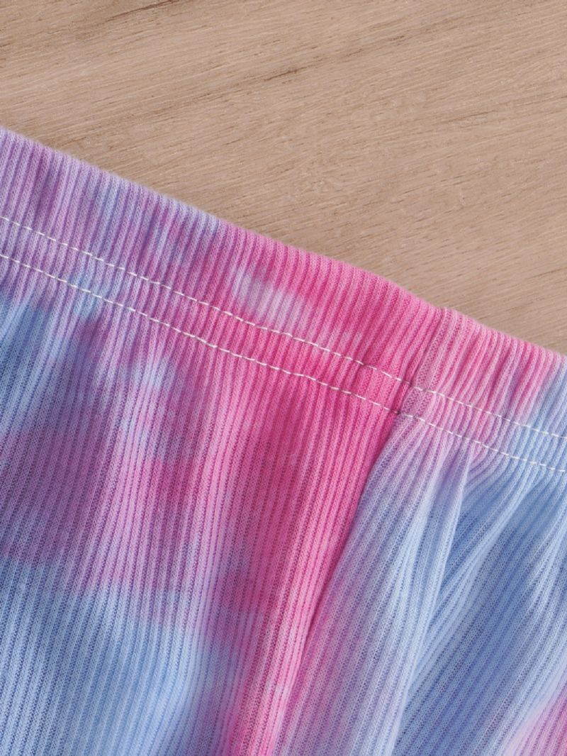 2 Stk Piger Casual Wear Tie Dye Print Langærmede Bukser Sæt