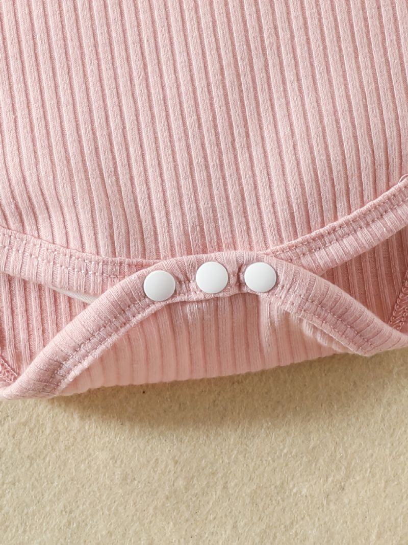 3 Stk Newborn Baby Langærmede Bukser & Blomstret Suspendel Nederdel & Hårbånd Sæt Til Piger