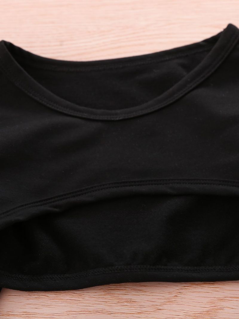 3 Stk. Pige Sports Truncated Vest & Langærmet Sweater & Sweatpants Sæt
