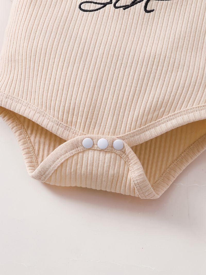 Baby Piger Flæse Korte Ærmer Bukser + Blomstermønster Buksesæt Bodysuit Onesie Babytøj