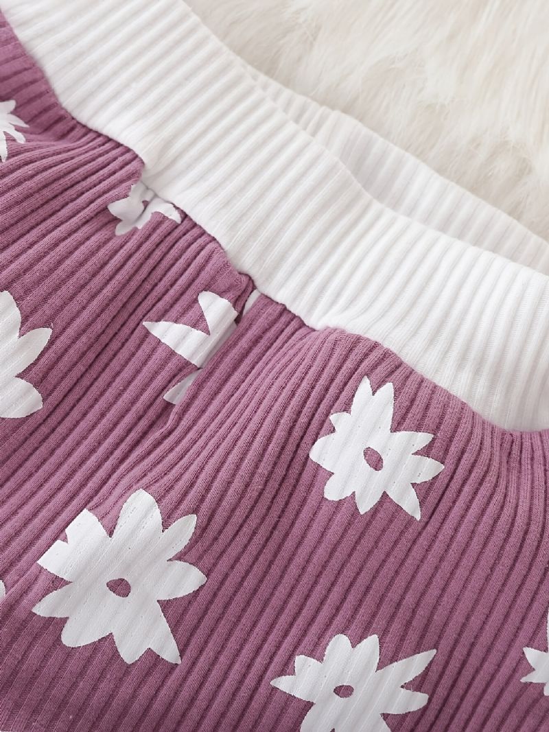 Baby Piger Pullover Sweatshirt & Matchende Sweatpants Sæt Babytøj Outfit