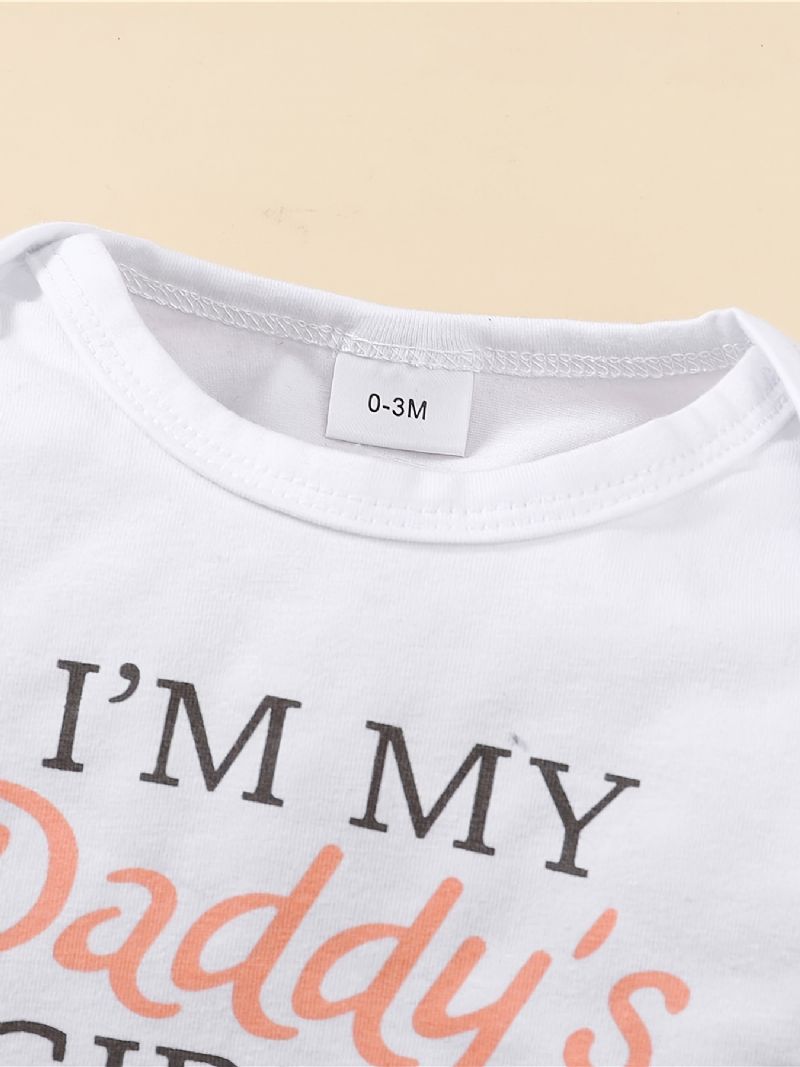 Babypiger Bodysuit & Matchende Bukser & Hatte Sæt