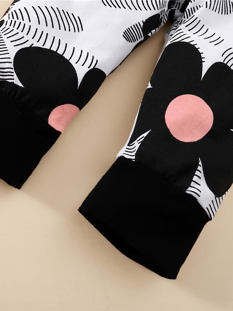 Babypiger Bodysuit & Matchende Bukser & Hatte Sæt