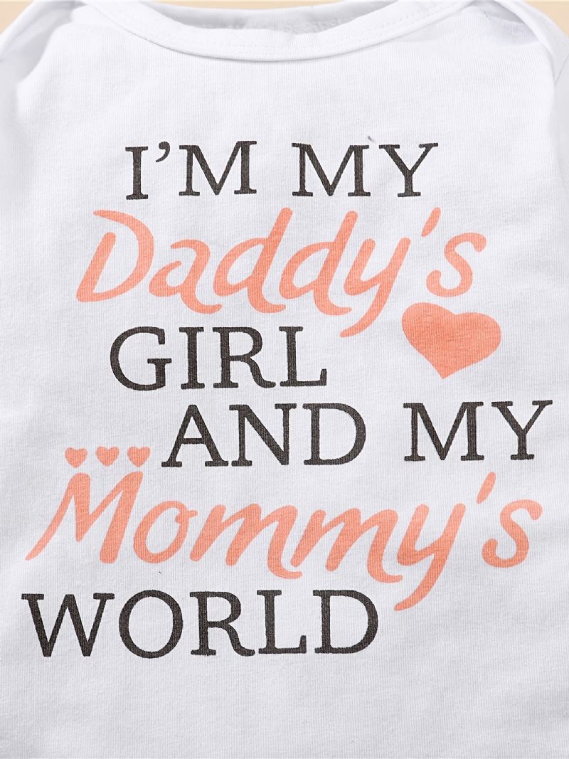 Babypiger Bodysuit & Matchende Bukser & Hatte Sæt