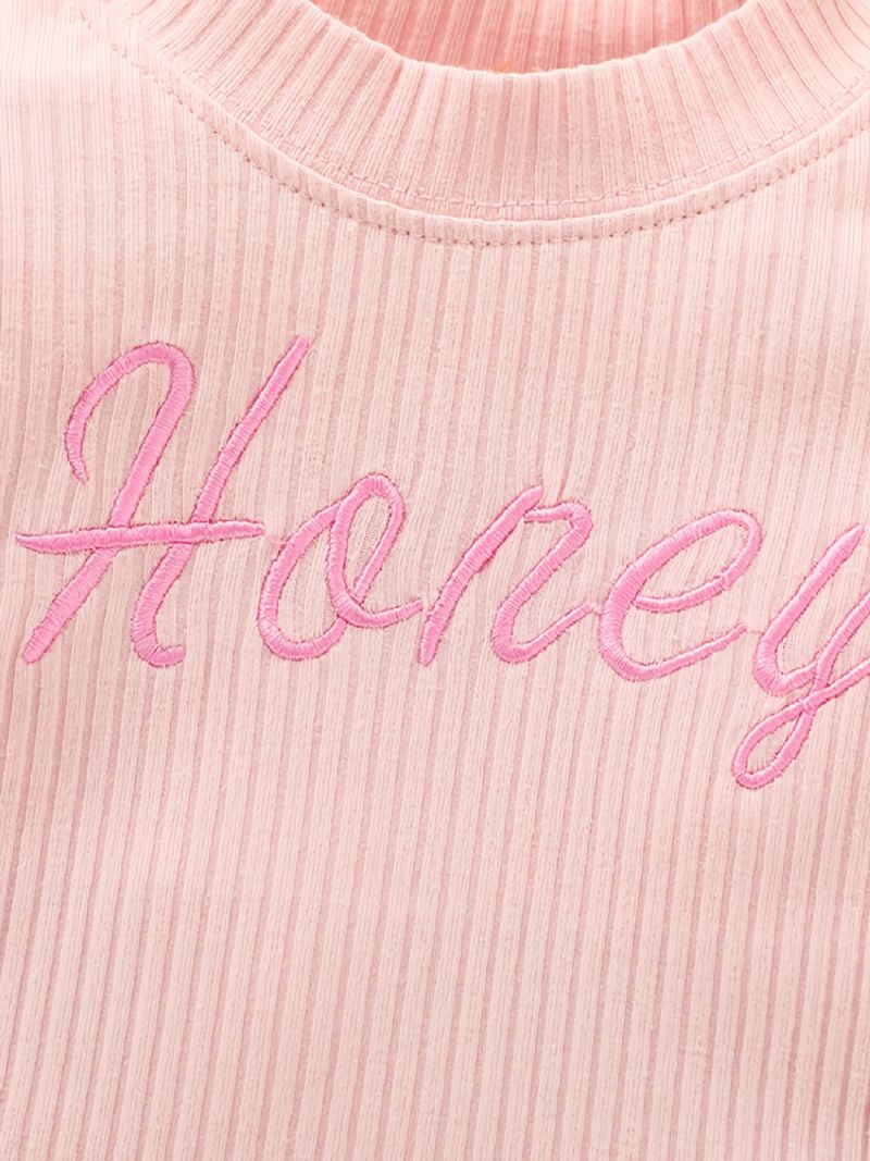 Babypiger Bomuld Sweatshirt & Matchende Bukser Sæt Nyt Vintertøj