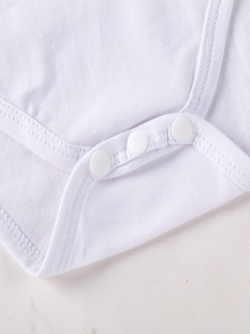 Babypiger Juleoutfits Langærmede Buksekjole One Piece + Pandebånd + Polkaprikkede Knæbeskyttere + Krybbesko Sæt Baby Layette Sæt Dåbstøj