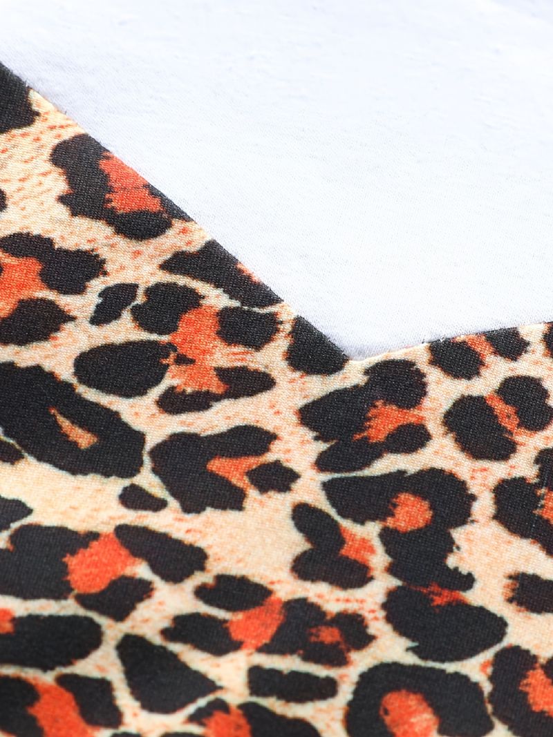 Drenge Piger Leopard Print Pullover Hættetrøje + Sweatpants Sæt Børnetøj