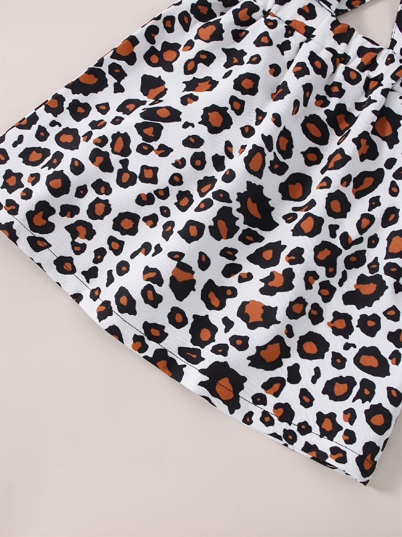 Efterår Vinter Ny Langærmet Sweatshirt Med Leopardprint Til Piger