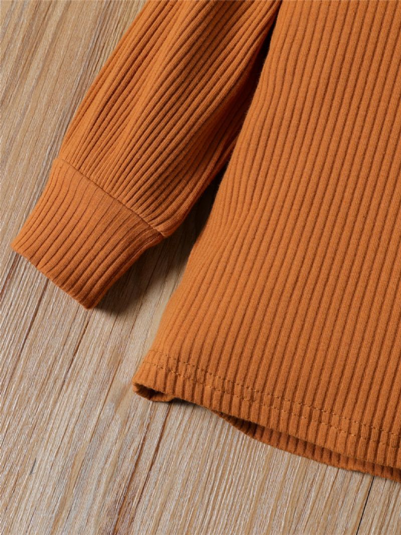 Efterår Vinter Nyt Piger Langærmet Plaid Shorts Sæt