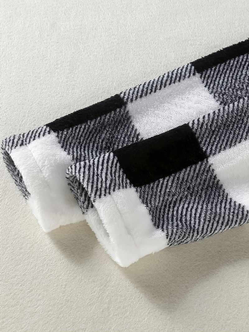 Efterår Vinter Piger Mode Plaid Langærmede Toppe Nederdele Sæt