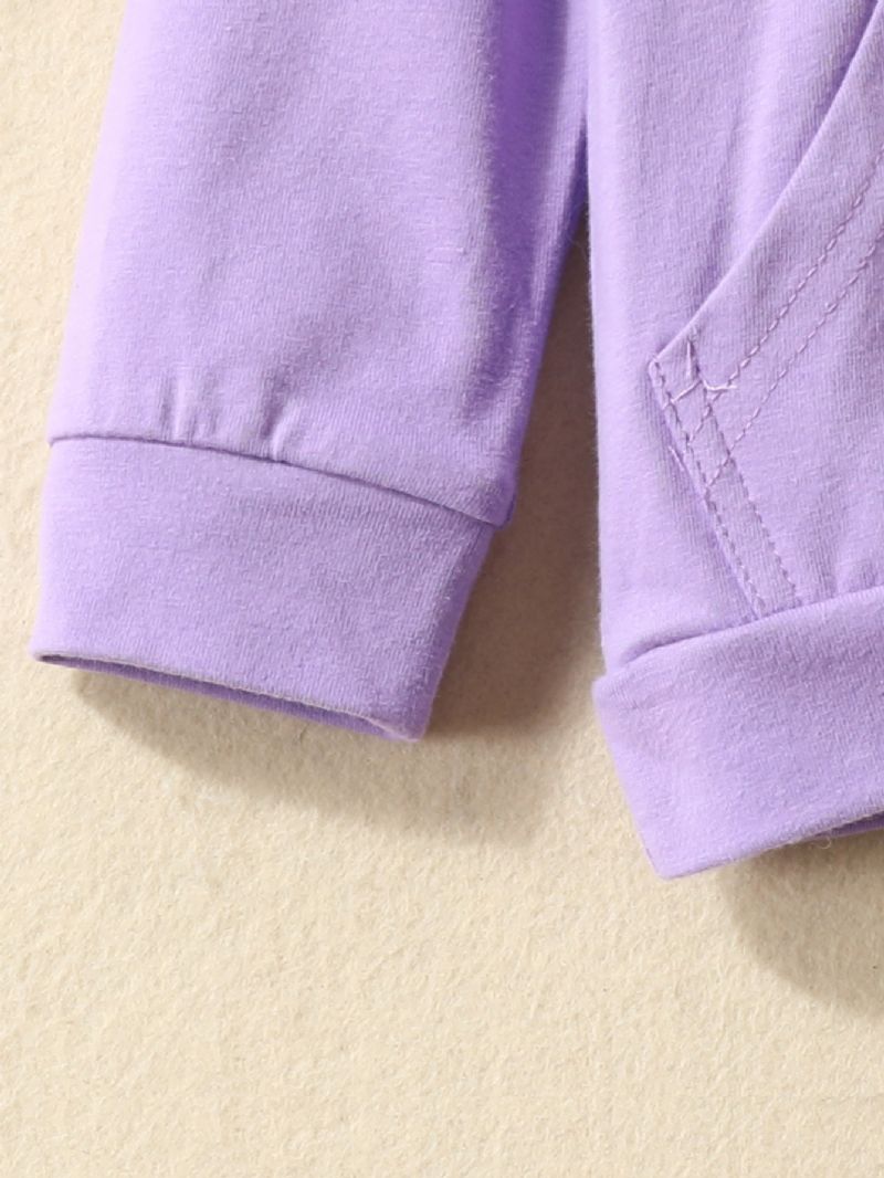 Nyfødte Babypiger Casual Brevtryk Langærmet Sweatshirt Bukser Sæt