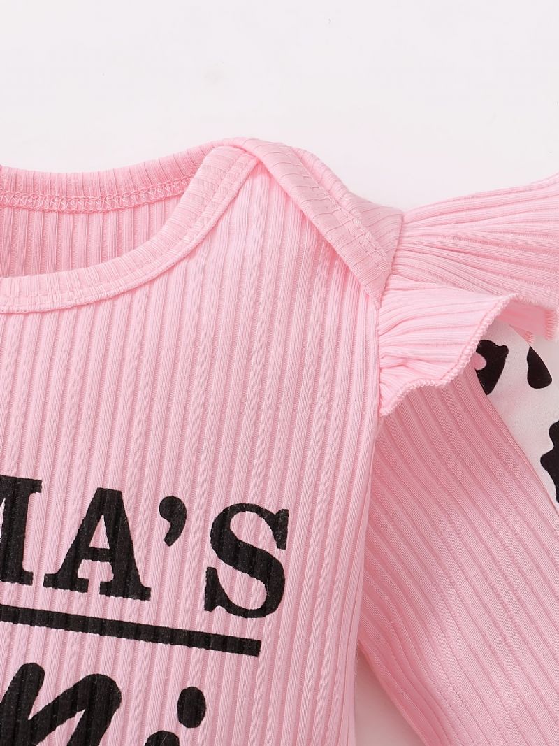 Nyfødte Babypiger Langærmede Bukser Med Pandebånd Pandebøjler Baby Layette Sæt Spædbørn Babytøj Outfit