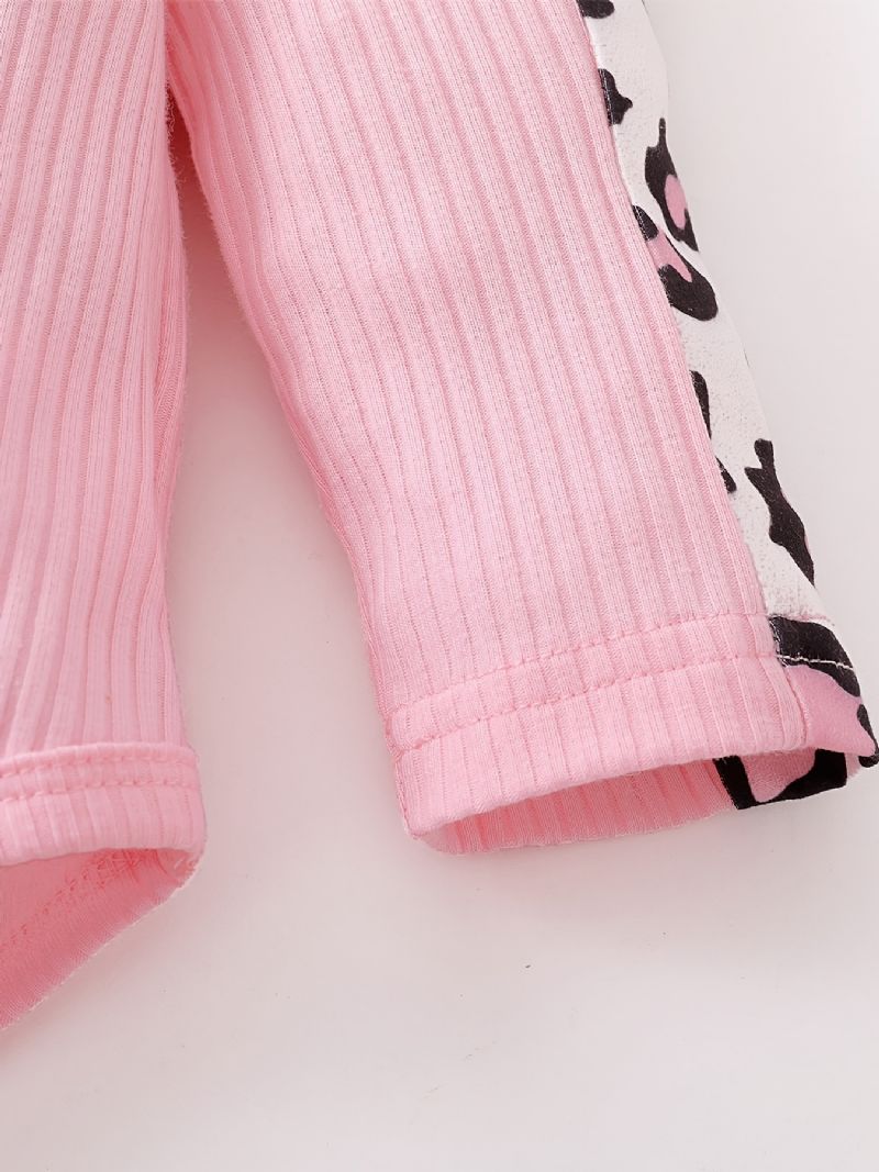 Nyfødte Babypiger Langærmede Bukser Med Pandebånd Pandebøjler Baby Layette Sæt Spædbørn Babytøj Outfit