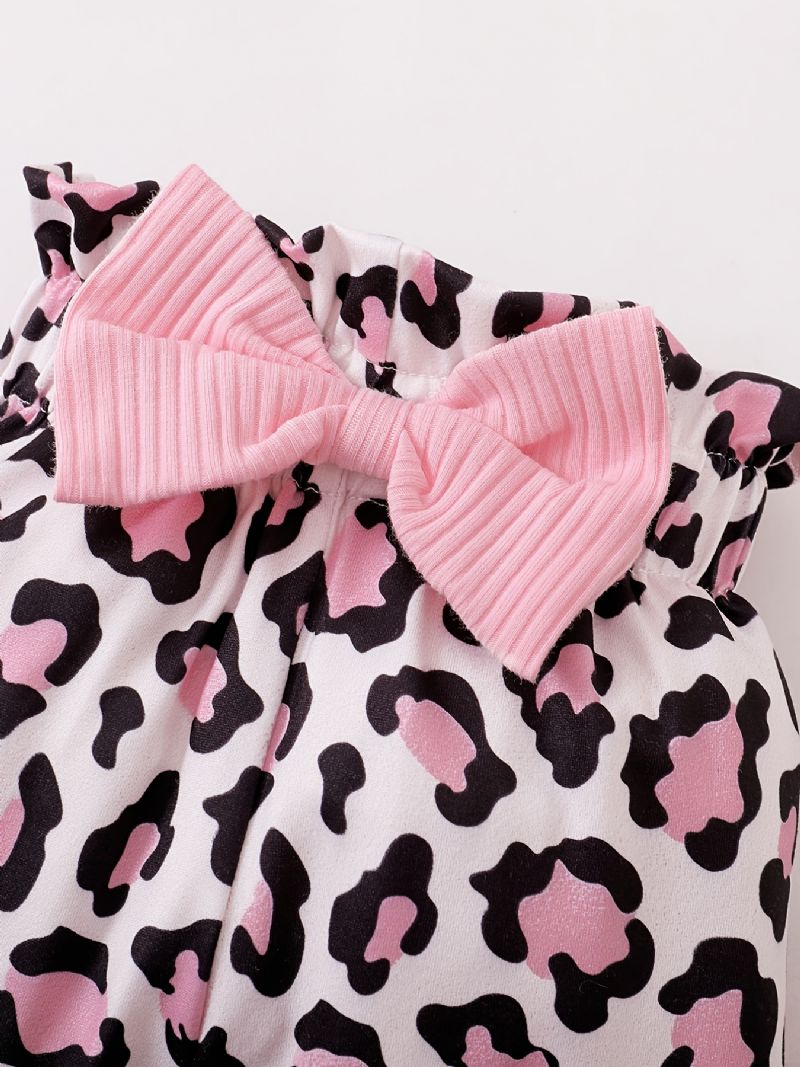 Nyfødte Babypiger Langærmede Bukser Med Pandebånd Pandebøjler Baby Layette Sæt Spædbørn Babytøj Outfit