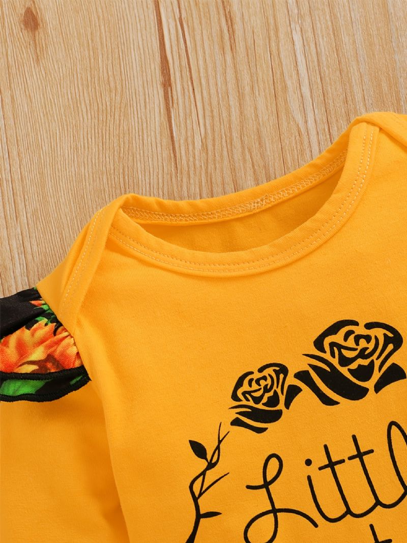 Nyfødte Babypiger Langærmede Bukser Med Pandebånd Pandebøjler Baby Layette Sæt Spædbørn Babytøj Outfit