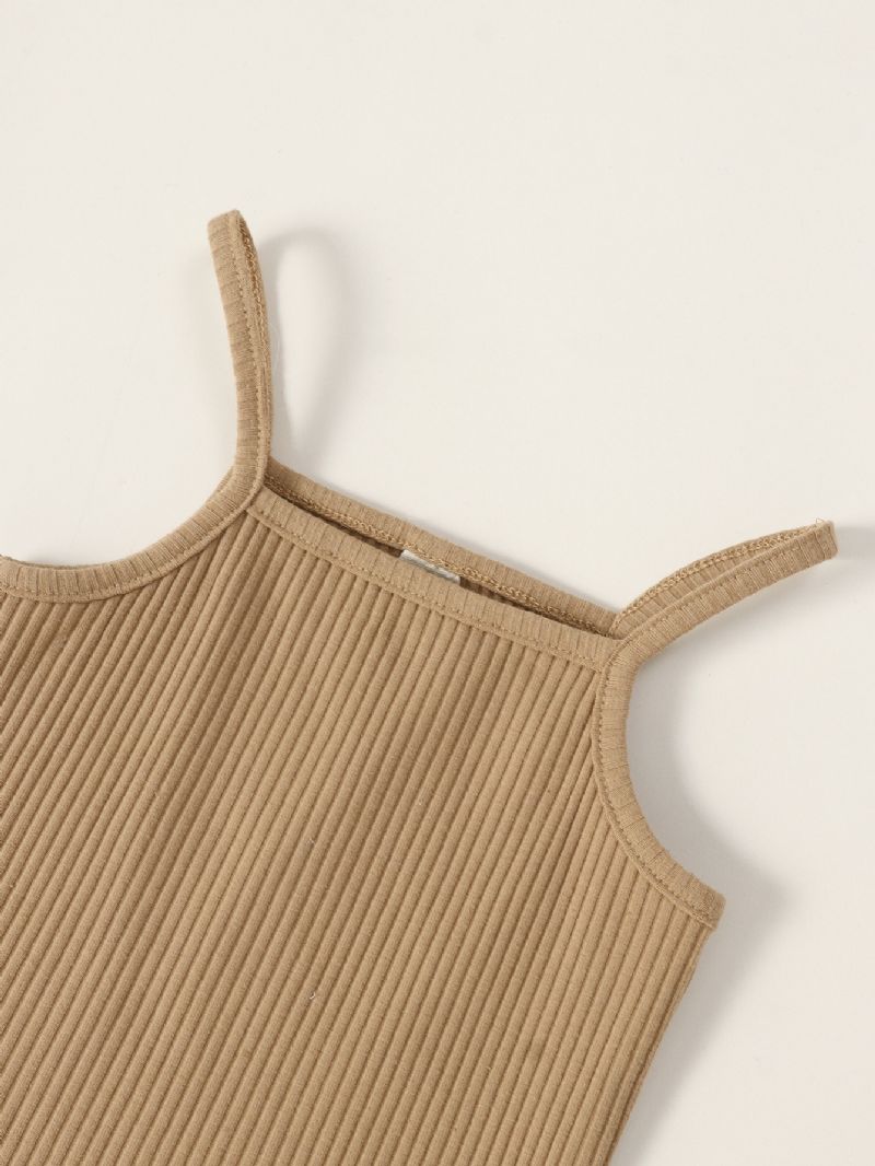 Pige Strip Langærmet Cardigan & Camisole Sæt