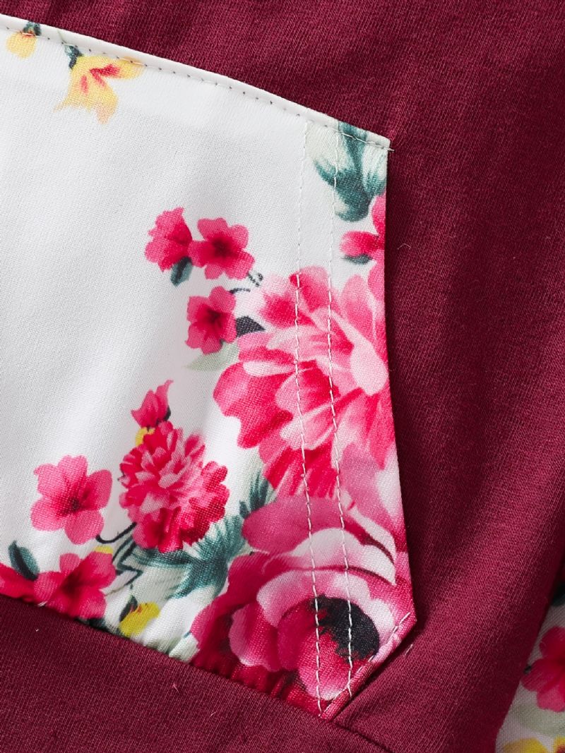 Pigeblomstret Hættetrøje + Bukser + Pandebånd Outfits Tøjsæt