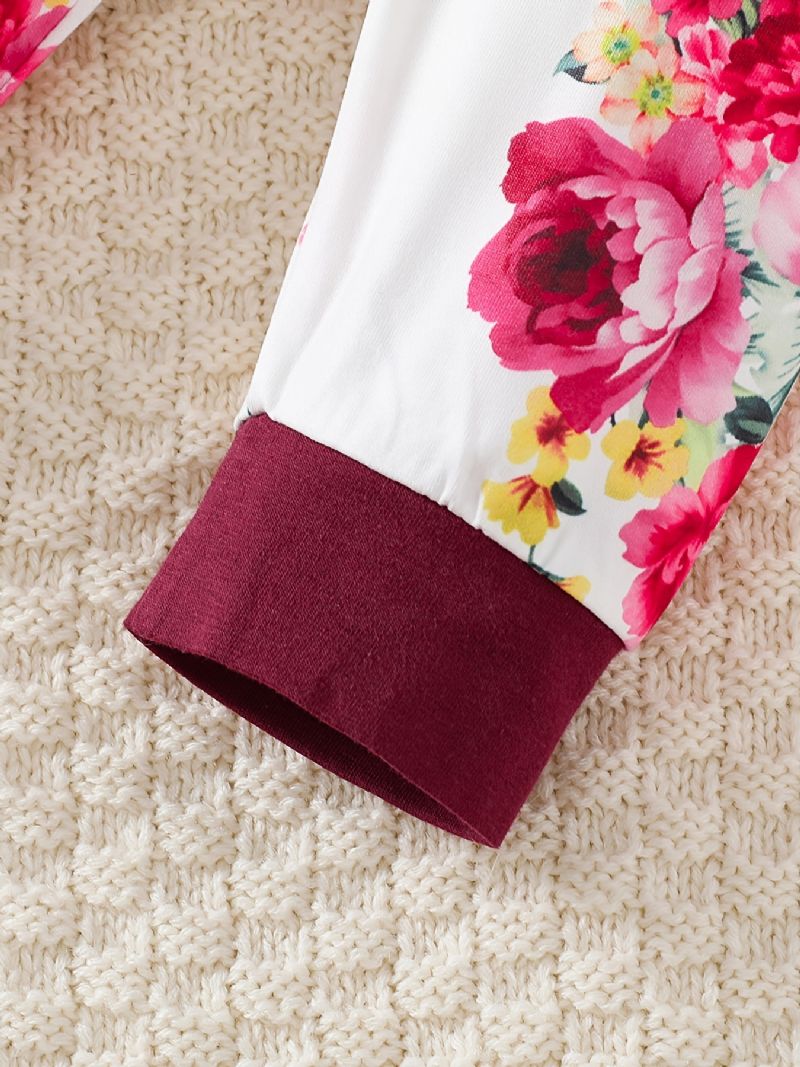 Pigeblomstret Hættetrøje + Bukser + Pandebånd Outfits Tøjsæt