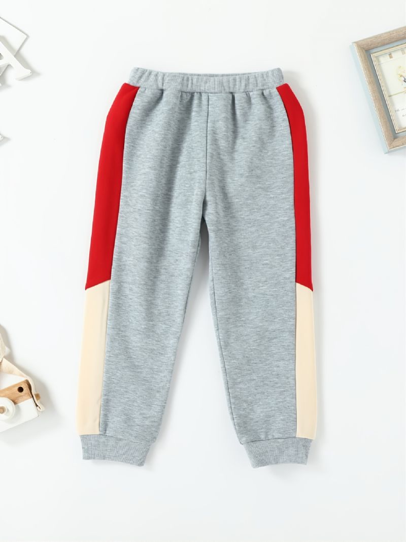 Piger Patchwork Fleece Langærmet Sweatshirt Sæt