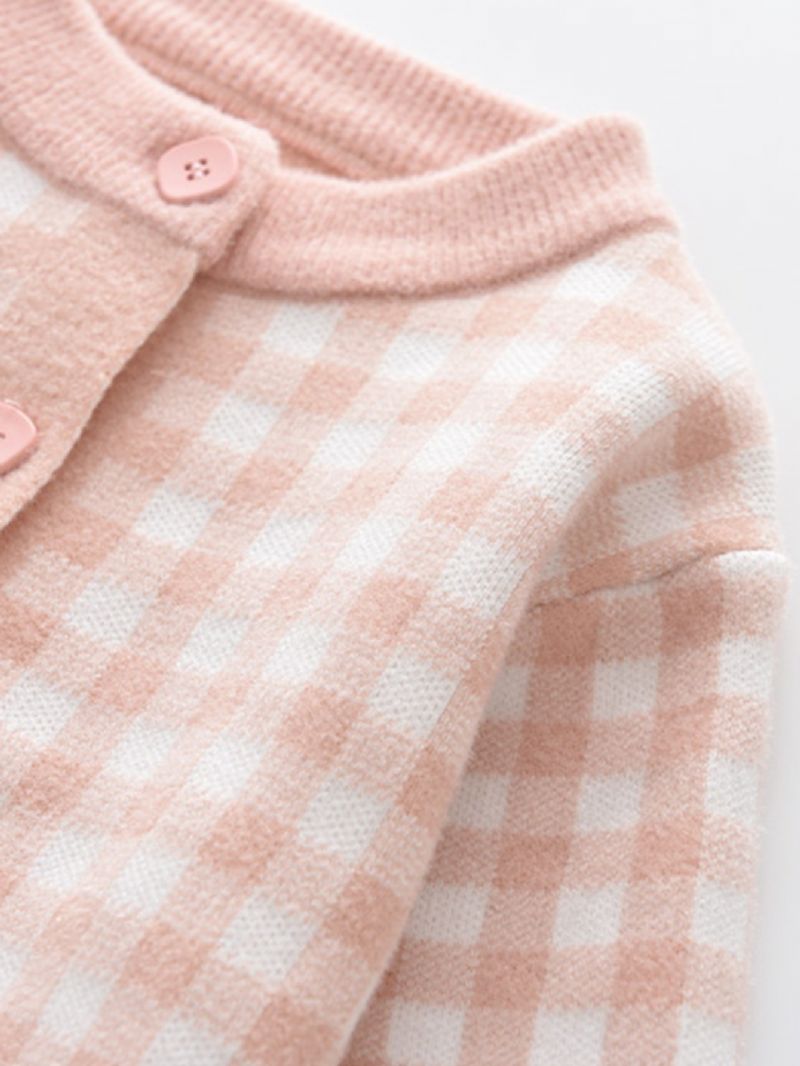 Piger Strik Cardigan + Strop Kjole Sæt Til Efterår & Vinter Nyhed