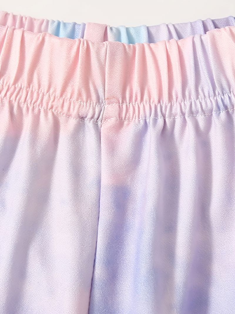 Piger Tie Dye Pullover Sweatshirt & Matchende Joggerbukser Sæt Til Efterår Og Vinter Nyhed
